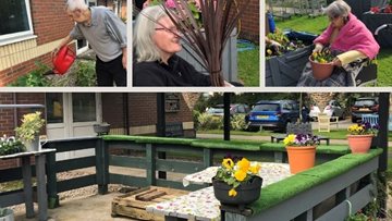 Stoke-on-Trent Residents preparing for HC-One gardening competition